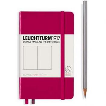 LEUCHTTURM1917 A6 Notebook, Hardcover, 187 Pages, Plain, Berry
