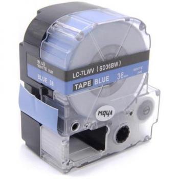 White on Blue 8mm Label Tape – KingJim SR Series (Vhbw)