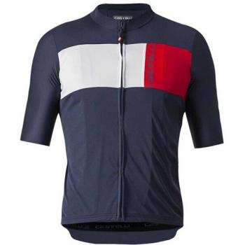 Castelli Prologo 7 Kurzarmtrikot marineblau/silber/rot