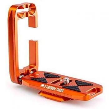 3 Legged Thing ELLIE Copper kompatibel mit Peak Design Capture Clip und Arca (Stativ Schnellwechselplatte), Stativ Zubehör, Orange
