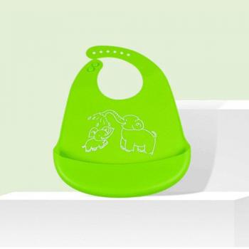 Babero de silicona para bebés con diseño de corona