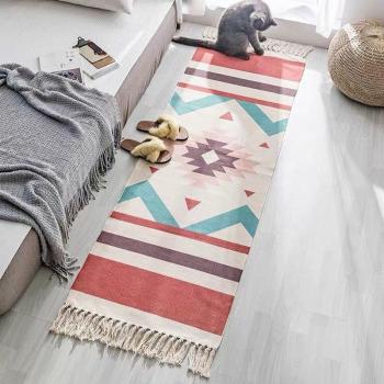 Tapicería Vintage: Alfombra Larga con Patrón Lino