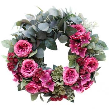 Warme Rozen Krans voor Feestdecoratie 45CM