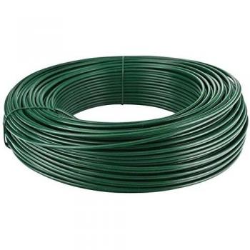 Provence Outillage 06823-Verde rivestito in plastica Filo di ferro 100 m ø 3,3 mm