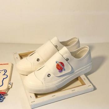 Casual Women's White Graffiti Espadrille Sneakers