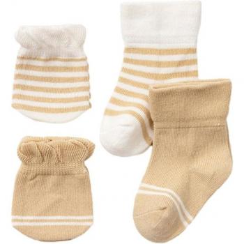 Calcetines y guantes confortables para bebé pequeños (0-3 meses), temporada fría, 4 pares incluidos
