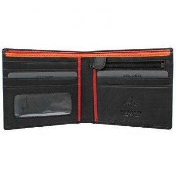 Visconti BD707 Cartera de Cuero Hombre Negro
