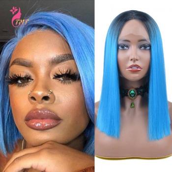 Natural Looking Short Synthetic Bob Wig Lace Front Heat Resistant for Black Women