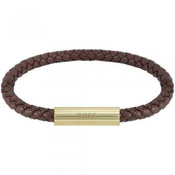 Boss Jewellery Braided Leather Bracelet for Men