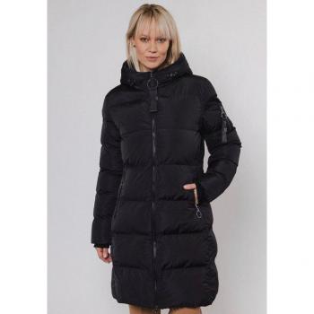 Eleganter Steppmantel in Schwarz von Rino & Pelle, mit praktischer Ärmeltasche