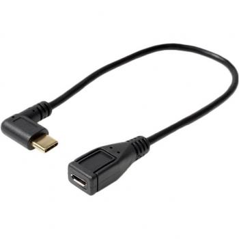 Elbow USB C to Micro B OTG Adapter