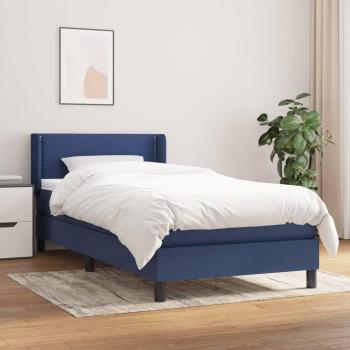 Letto con Materasso a Molle Blu 90x190 cm in Tessuto vidaXL