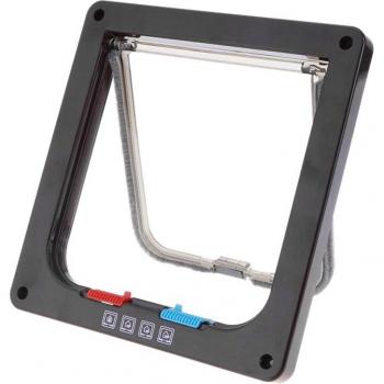 Lockable 4-Way Pet Door for Small Pets