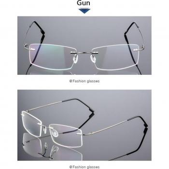 Folding Rimless Optical Glasses for Men