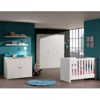 Vipack 'Autobett rokl1314 Robin Schrank mit 3 Türen MDF weiß lackiert 166 x 57 x 204,5 cm