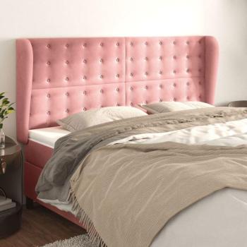 Testiera con orecchio rosa 163 × 23 × 118/128 cm