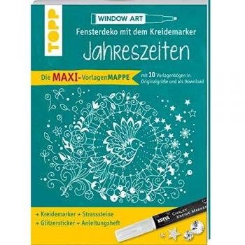 Maxi-Vorlagenmappe Fensterdeko mit dem Kreidemarker