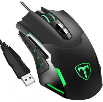 Gaming Mouse VicTsing Pro – Filo USB, Nero, 7 Pulsanti Programmabili