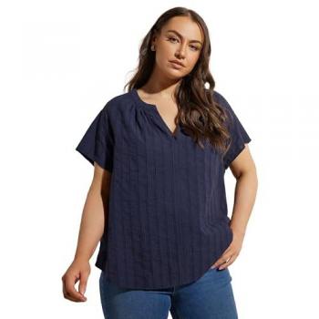 Tunique Dobby 100% Coton Yours Curve 60 Bleu
