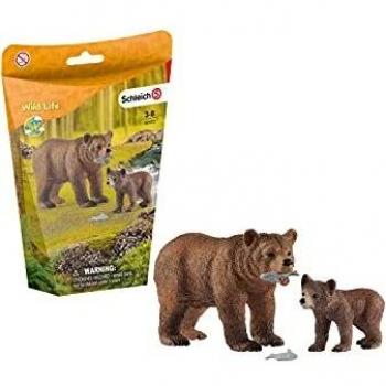 Figurine Grizzly Femelle avec Ourson