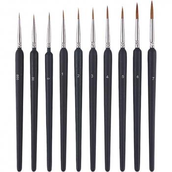 Miniature Master Wolf Hair Brush Kit (10 pcs)