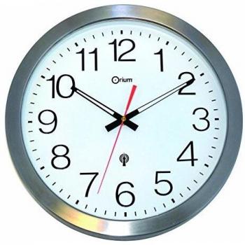 Orium Wanduhr wasserdicht funkgesteuert Edelstahl Durchmesser 35 cm