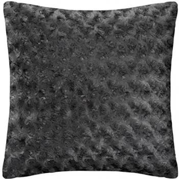 Cojín de felpa gris pizarra 45x45 cm