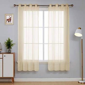 Tende Per Soggiorno e Letto Deconovo Beige 140x175 cm
