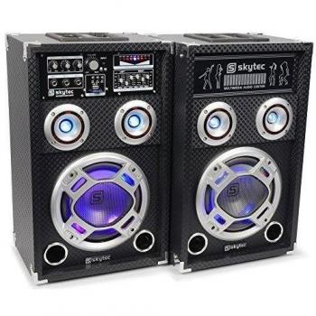 Kit de altavoces karaoke Skytec KA-06 con luces LED