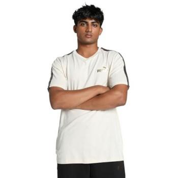 PUMA PERFORMANCE T-Shirt mit Label-Print für Herren, Größe S, Offwhite