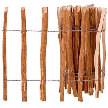 VidaXL Hazel Wood Garden Picket Fence 60x500 cm