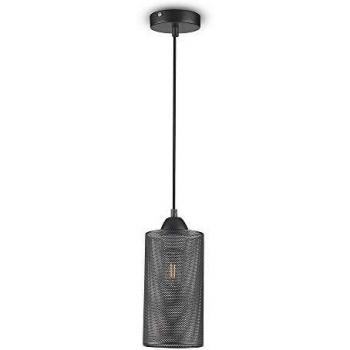 Lampadario Pendenti Traforato E27 Nero Chic