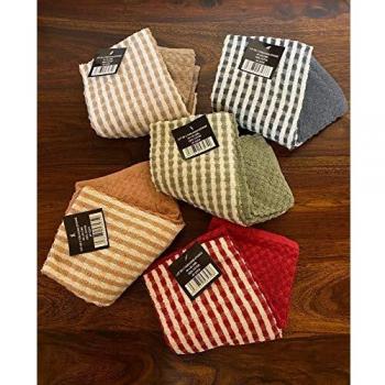 Coffret de 6 torchons multicolores 100 % coton