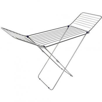 Gimi Magnifico Stendibiancheria da Pavimento in Acciaio Inox e Alluminio, 20 m Stendibili