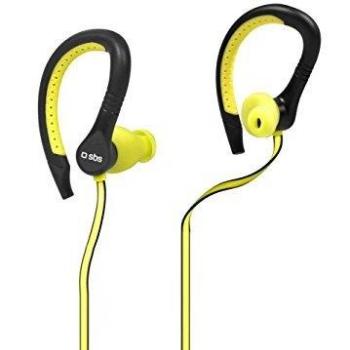 SBS Auriculares In Ear con Gancho Amarillo