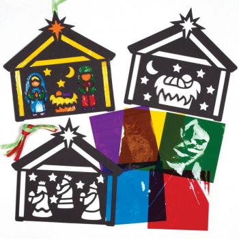 Nativity Stained Glass Effect Craft Set (Pack of 6)