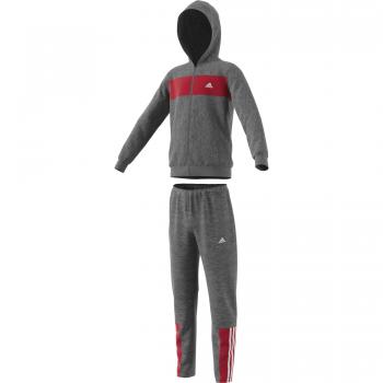 Tuta Grigia Adidas in Cotone Spazzolato per Uomo