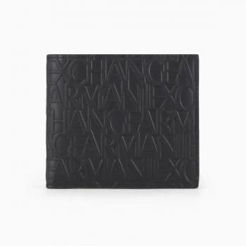 Portafoglio Armani Exchange da uomo con scritta logo impressa, colore nero, rif. 958098 CC838