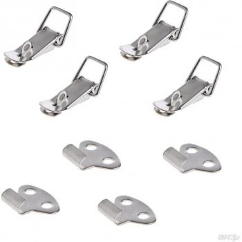 Sliding Door Hardware Pack: Spring Latch, Toggle Catch & Iron Hasps – 4 Set