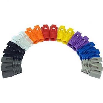 50-Pack Colorful RJ45 Network Boots 7.0mm for Cat 7 Ethernet Cable (White/Red/Blue/Green/Yellow)