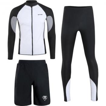 Women's 5-Piece Bath Suit with Shorts and Long Sleeves