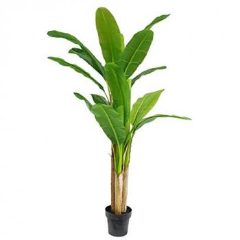 360° 180cm Artificial Banana Tree with Lush Foliage