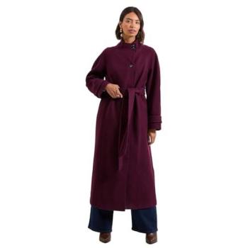 Dorothy Perkins Women's Classic Midi Coat – Burgundy, Size 8