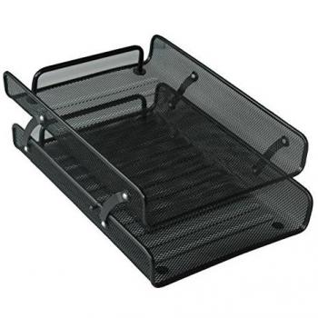 Bac de courrier double avec filet noir