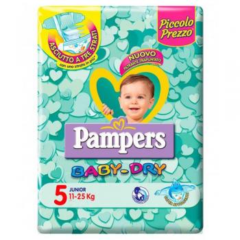 Pampers Pannolini Baby Dry Junior Big Pack 52 Pz