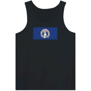Mariana Islands Flag Shirt – Black, 100% Cotton, Slim‑Fit, Gender Neutral