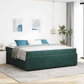 Lit Design Minimaliste Vert Foncé 200x200 cm