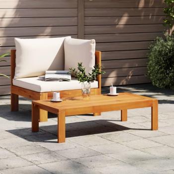 VidaXL 2 Piece Outdoor Sofa Set with Cushions Solid Wood Acacia