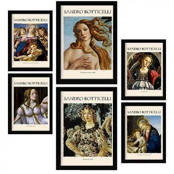 Decoración de Pared Boticelli Estampado Negro