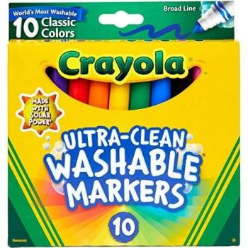 ColorMax UltraBroad Line 10‑Count Washable Markers – CRAYOLA